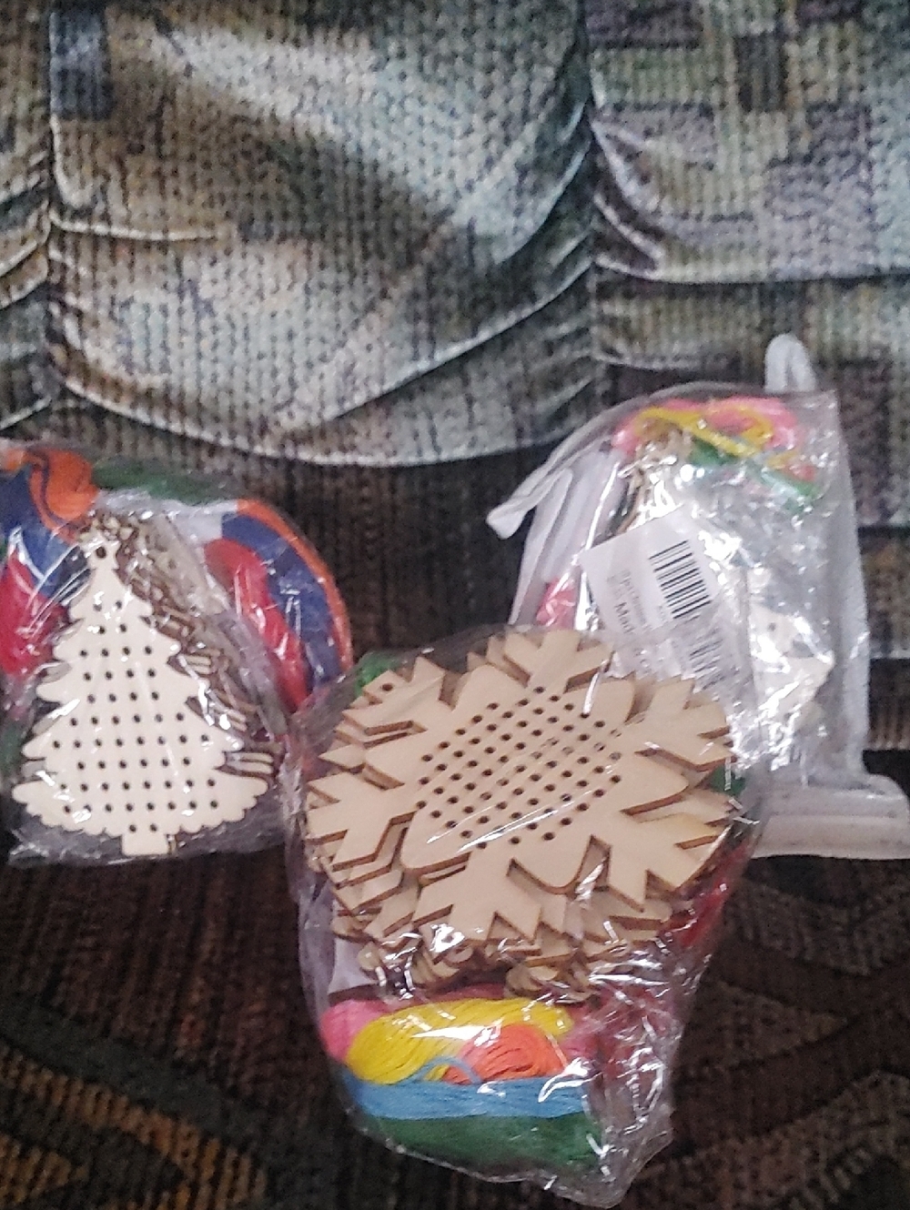 Wooden Snowflake and Tree Craft Set - Natural